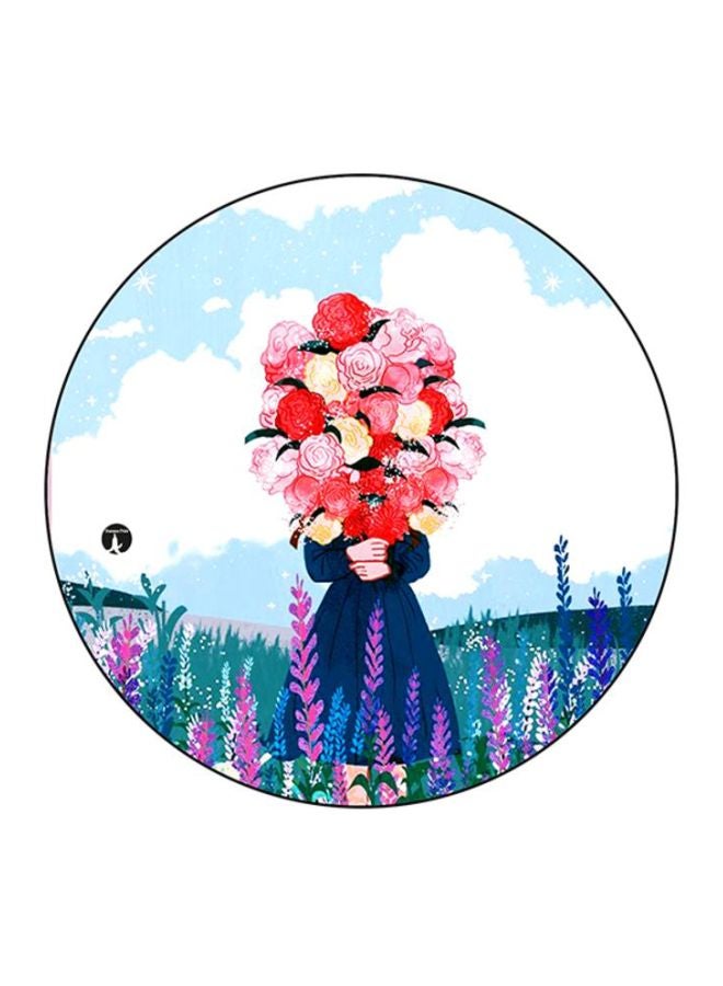 A Woman Printed Mouse Pad Multicolour