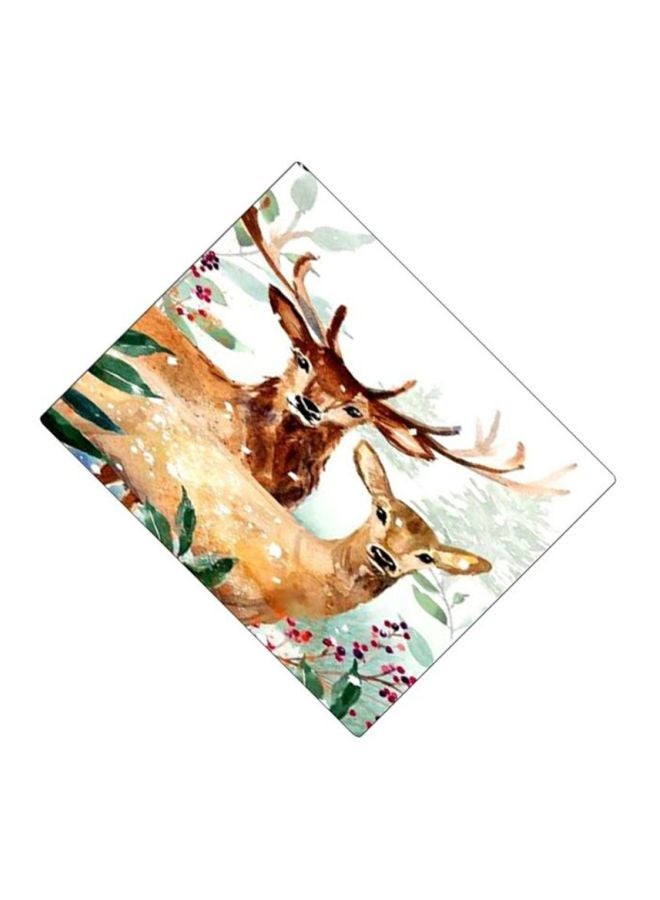 Printed Anti-Slip Gaming Mouse Pad Brown/White/Green