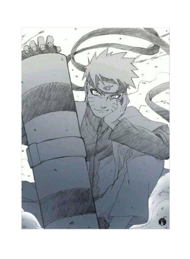 BP Anime Naruto Printed Mousepad Grey/White/Blue
