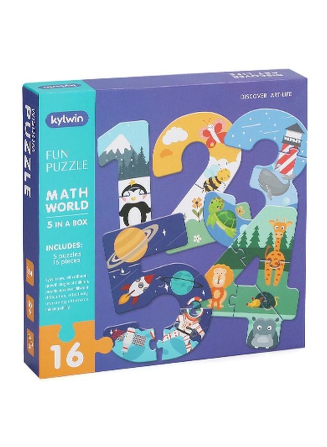 FAMILY CENTER 16- Piece Jigsaw 5 Puzzle Numbers 22-3002Kw - Image 1