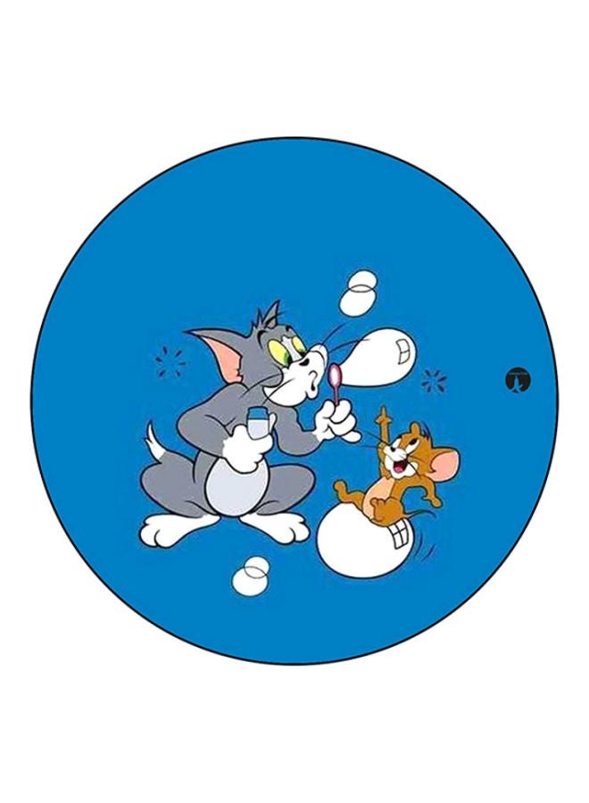 BP Printed Round Mouse Pad Blue/Grey/White