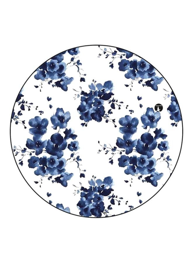 BP Flowers Printed Mouse Pad White/Blue