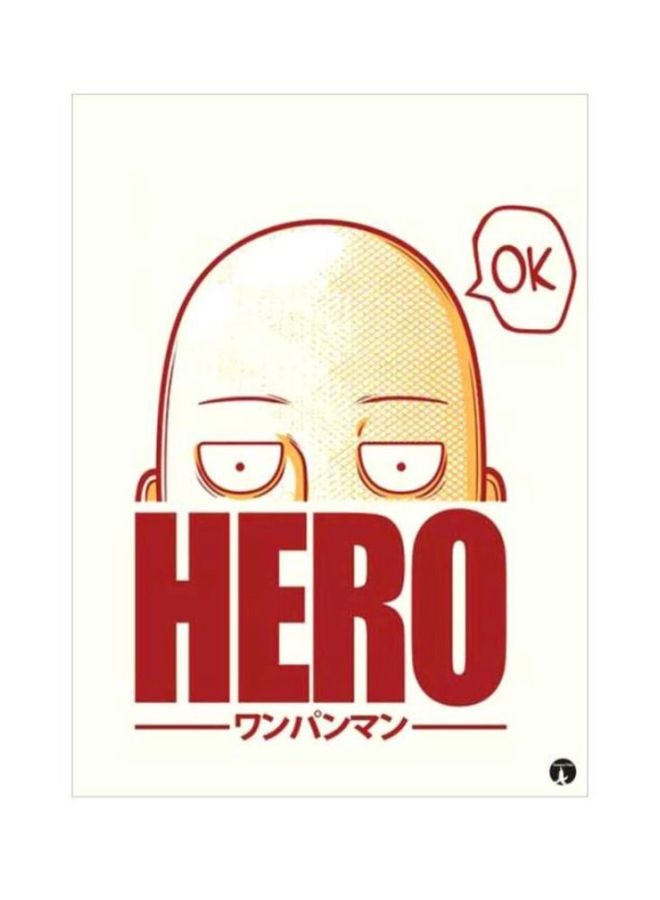 Hero Printed Mousepad White/Red/Yellow
