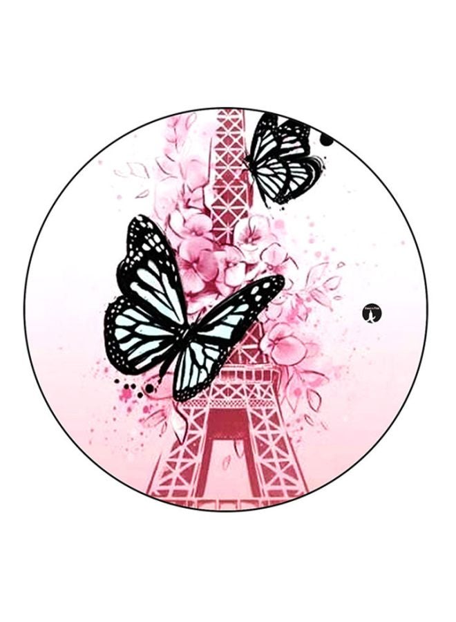 BP Butterflies Printed Mouse Pad Pink/Black/White