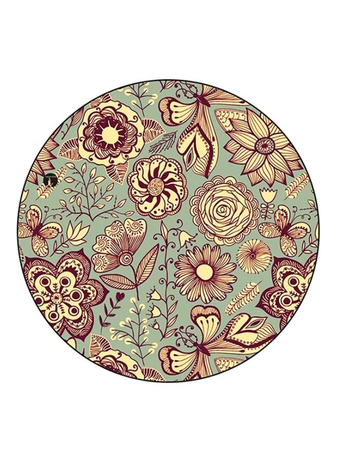 BP Art Printed Mouse Pad Green/Beige/Maroon