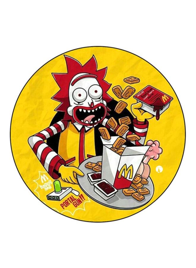 BP Rick And Morty Printed Mouse Pad Yellow/Red/White