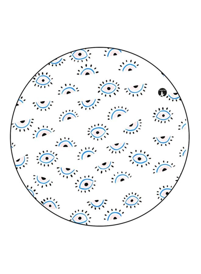 بي بي لوح ماوس بطبعة فنية أبيض/أزرق/أسود/أصفر