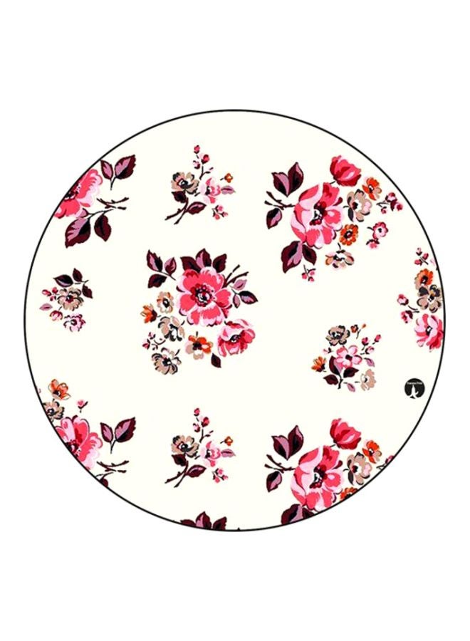 BP Flowers Printed Mouse Pad White/Pink/Black