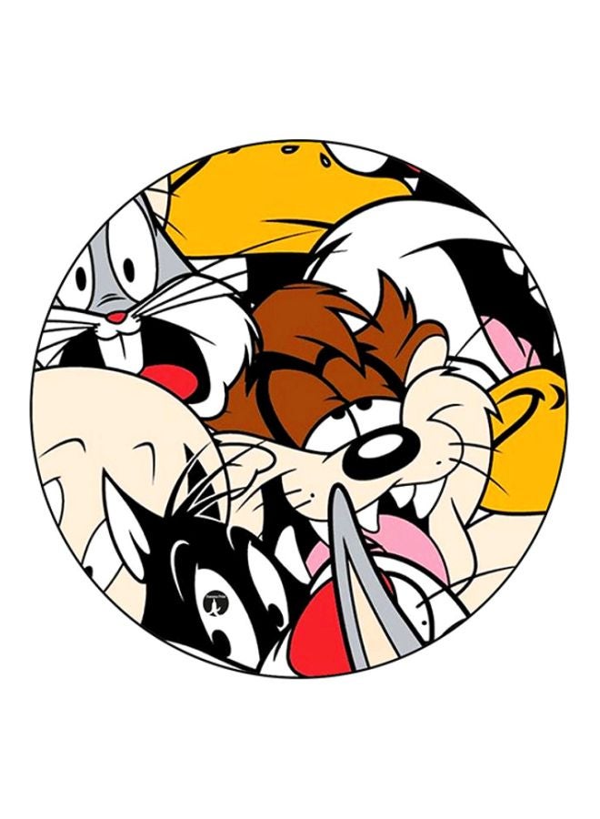 BP Looney Tunes Printed Mouse Pad Black/Yellow/Brown