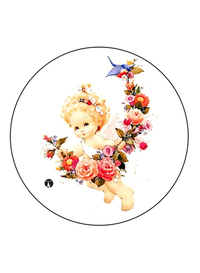 بي بي لوح ماوس بطبعة طفل أبيض/ بيج/ أحمر