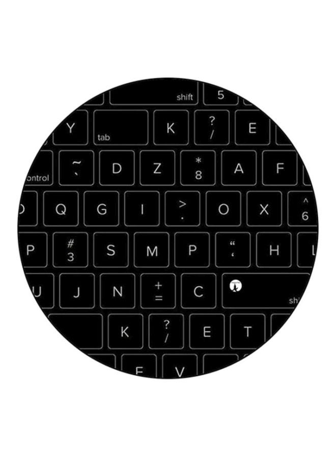 BP Printed Round Mouse Pad Black/White