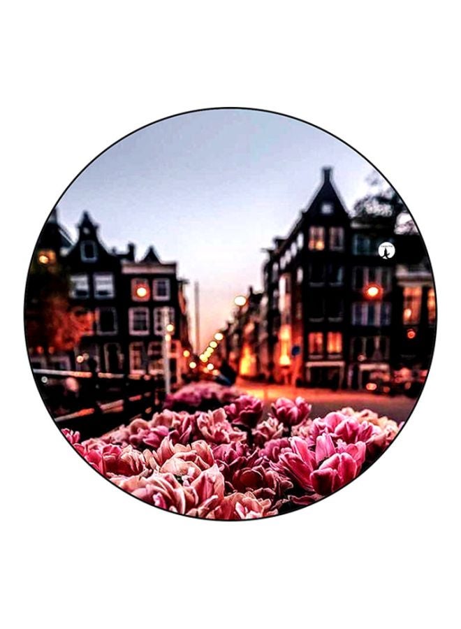 BP Flowers Printed Round Mouse Pad Multicolour