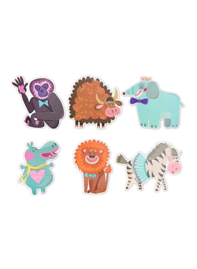 FAMILY CENTER 31- Piece Jigsaw 6 Puzzle Animal World 22-3001Kw - Image 2