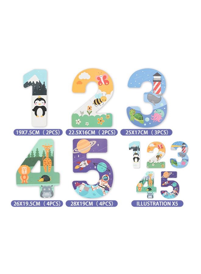 FAMILY CENTER 16- Piece Jigsaw 5 Puzzle Numbers 22-3002Kw - Image 2