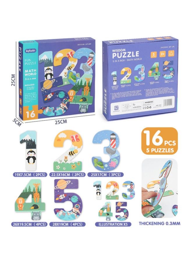 FAMILY CENTER 16- Piece Jigsaw 5 Puzzle Numbers 22-3002Kw - Image 3