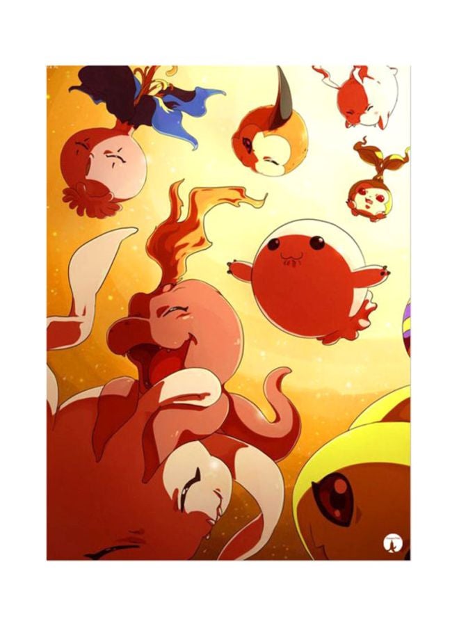 BP The Anime Digimon Mouse Pad Yellow/Red/Blue
