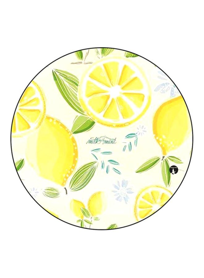 BP Printed Round Mouse Pad Yellow/Beige/Green