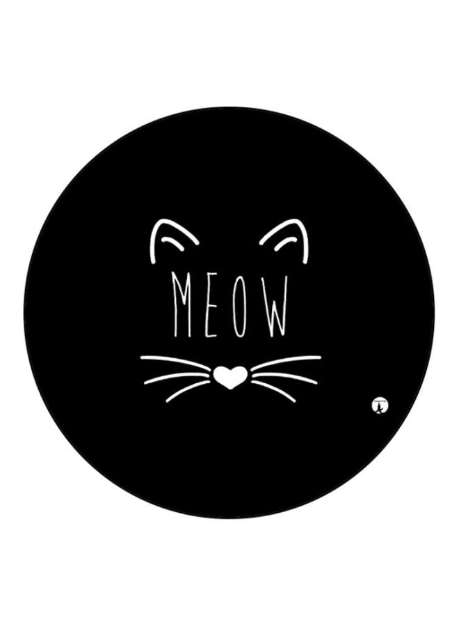 BP A Cat Printed Mouse Pad Black/White