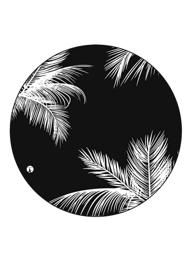 Plants Printed Mouse Pad Black/White