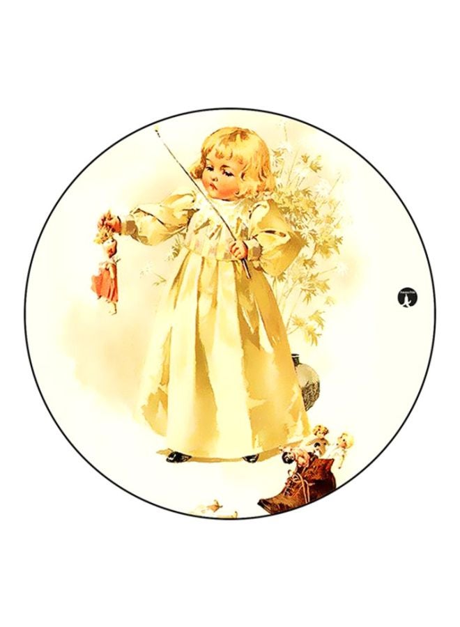 BP Girl Printed Mouse Pad Yellow/Beige/Brown