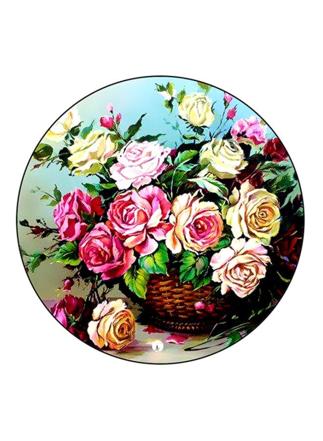 BP Vintage Art Print Mouse Pad Green/Pink/Blue