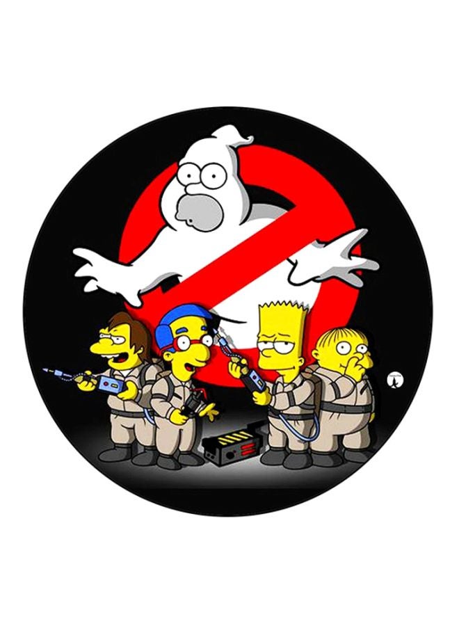 بي بي لوح ماوس بطبعة من مسلسل The Simpsons أسود / أبيض / أحمر
