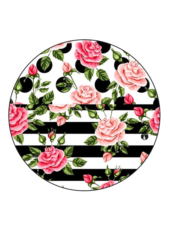 BP Flowers Mouse Pad White/Black/Pink