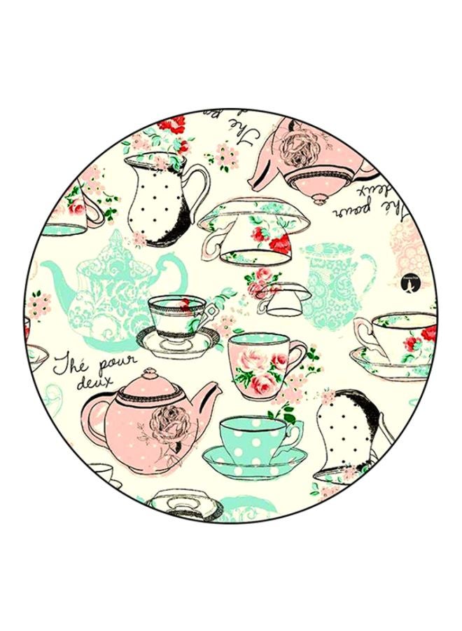 BP Tea Printed Mouse Pad Beige/Blue/Pink