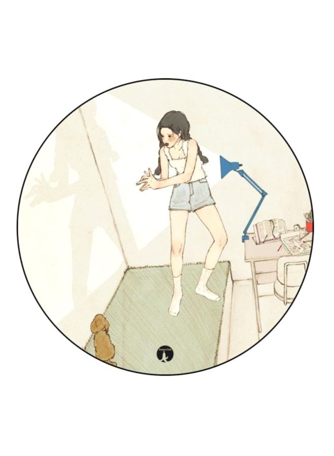 BP Girl Printed Mouse Pad Beige/Blue/Green