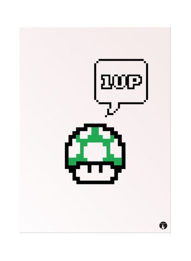 بي بي لوح ماوس بطبعة لعبة الفيديو "Super Mario" وردي/ أخضر/ أسود