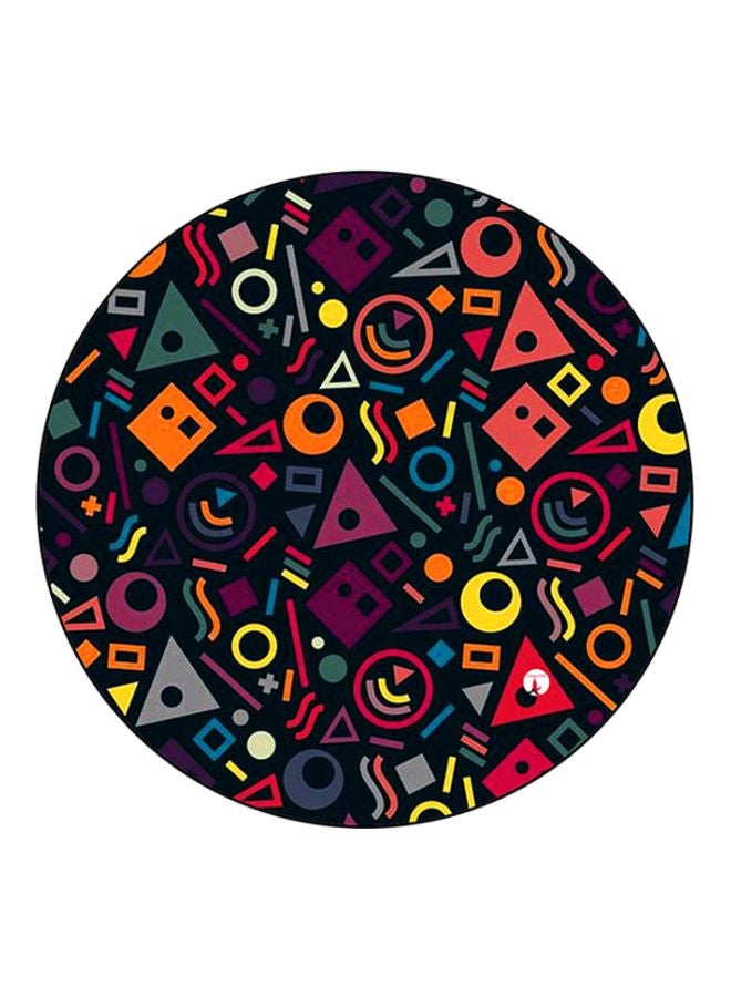 BP Printed Round Mouse Pad Black/Red/Yellow