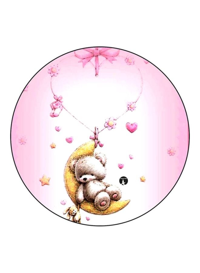 BP A Bear Mouse Pad Pink/Beige/Yellow