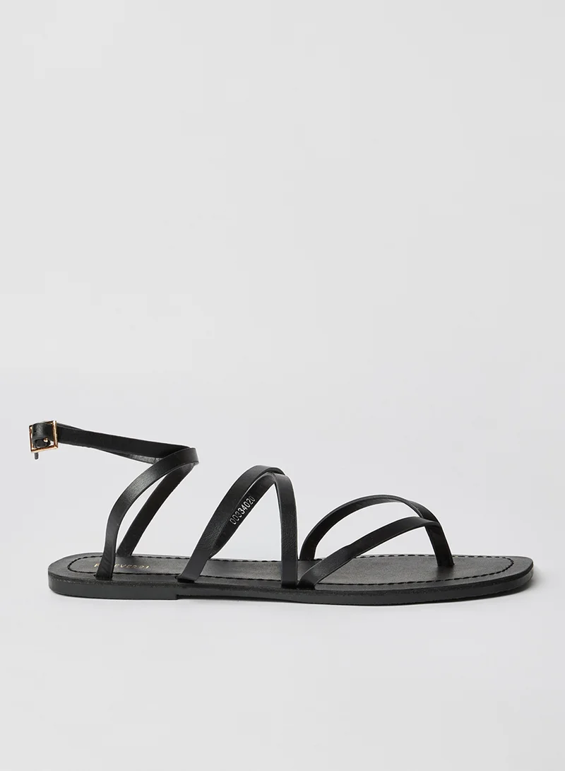 FOREVER 21 Ankle Strap Flat Sandals