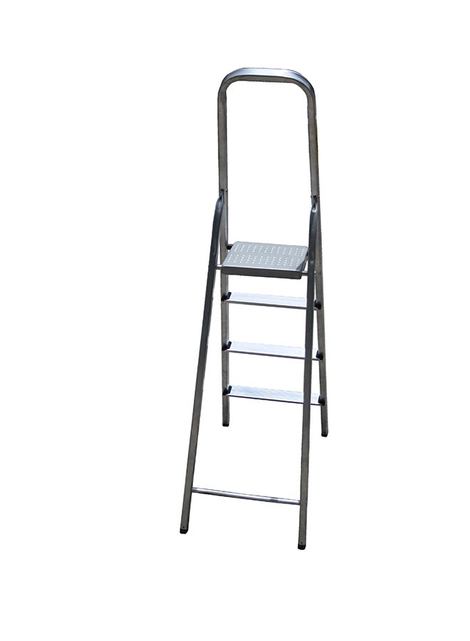 Penguin 4-Step Aluminium Platform Ladder Silver 144x43x11centimeter  - Image 1