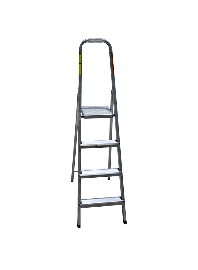 Penguin 4-Step Aluminium Platform Ladder Silver 144x43x11centimeter  - Image 2