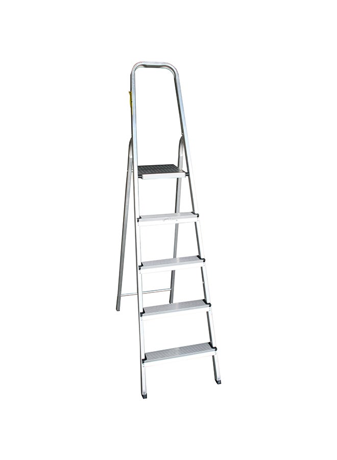 Penguin 5-Step Aluminium Platform Ladder Silver 170x46x11centimeter  - Image 1