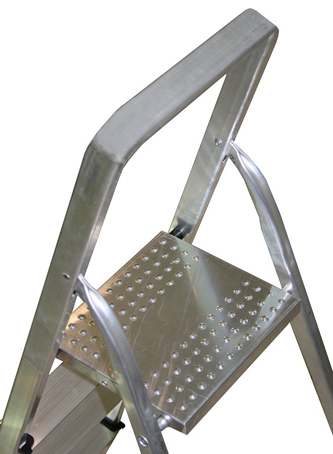 Penguin 6-Step Aluminium Platform Ladder Silver 195x48x11cm  - Image 5