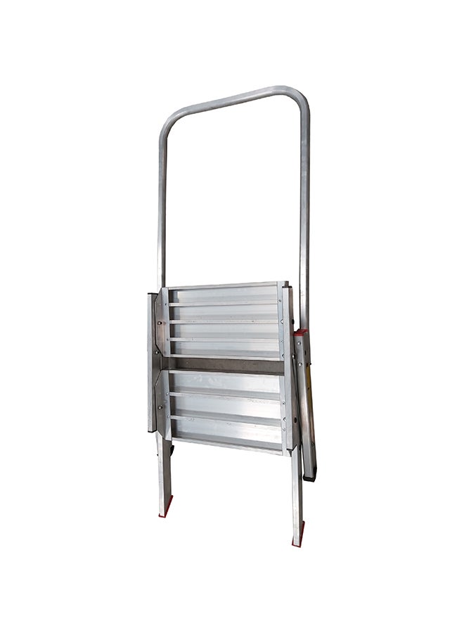 Penguin 2-Step Compact Stool Ladder Silver 79x55x17cm  - Image 4