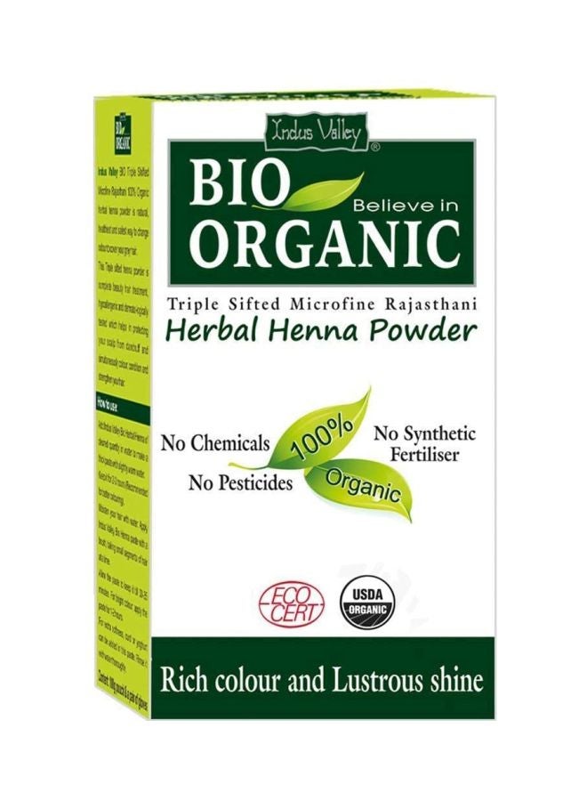 Indus Valley Bio Organic Herbal Henna Powder Clear 100grams  - Image 1