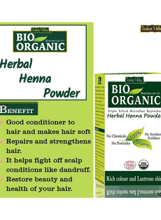 Indus Valley Bio Organic Herbal Henna Powder Clear 100grams  - Image 2