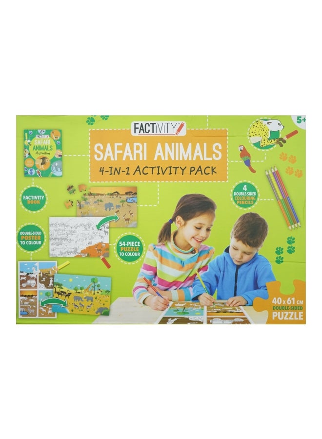 Safari Animals 4 In 1 English by VARIOUS  - Image 1