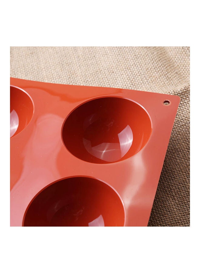 6 Holes Silicone Mold For Chocolate, Cake, Jelly, Pudding, Round Shape brown 30.00*5.00*18.00cm  - Image 2