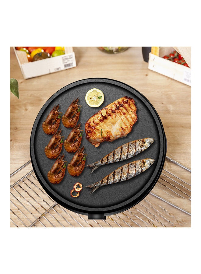 Generic - Non-stick Coating Electric Crepe Pizza Maker Portable Pancake Machine H37461-su brown - Image 1