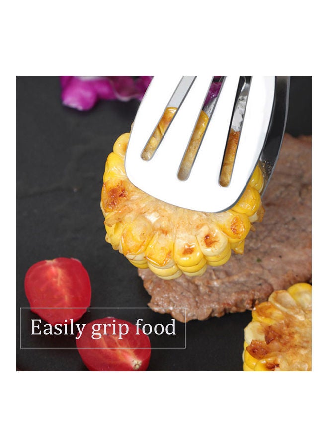 Stainless Steel Cooking Tong Barbecue Tool silver 24.50*1.70*4.40cm - Image 2