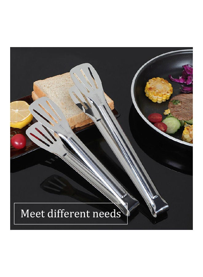 Stainless Steel Cooking Tong Barbecue Tool silver 24.50*1.70*4.40cm - Image 5