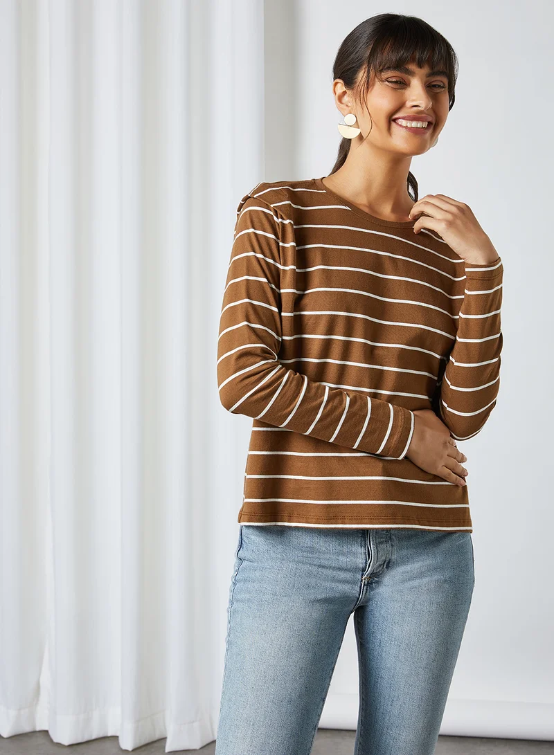 MANGO Ivette Striped Long Sleeve T-Shirt