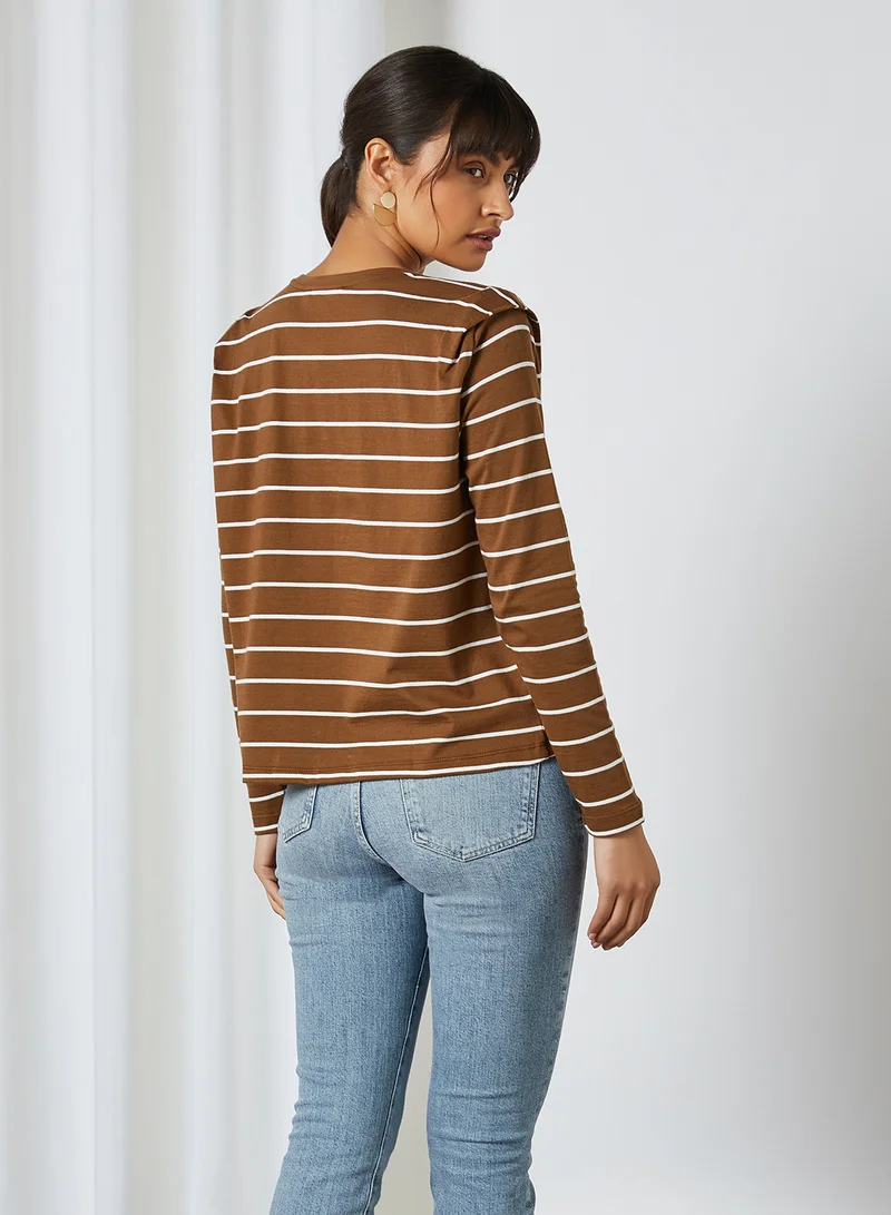 MANGO Ivette Striped Long Sleeve T-Shirt