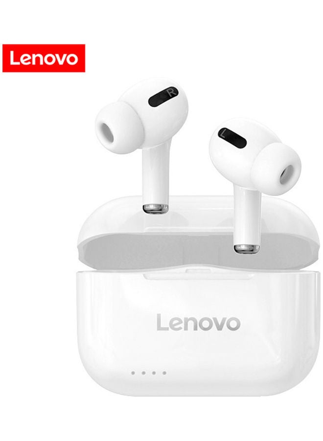 Lenovo LP1S TWS In-Ear Earphones With Mic And Charging Case White - Image 1