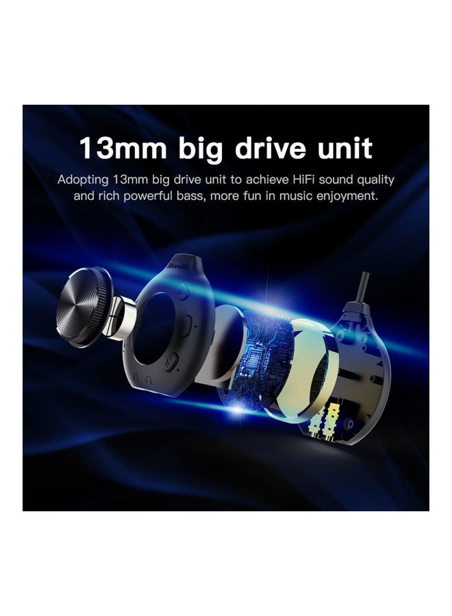 Bluedio - Wired In-Ear Earphone With Microphone Black - Image 1