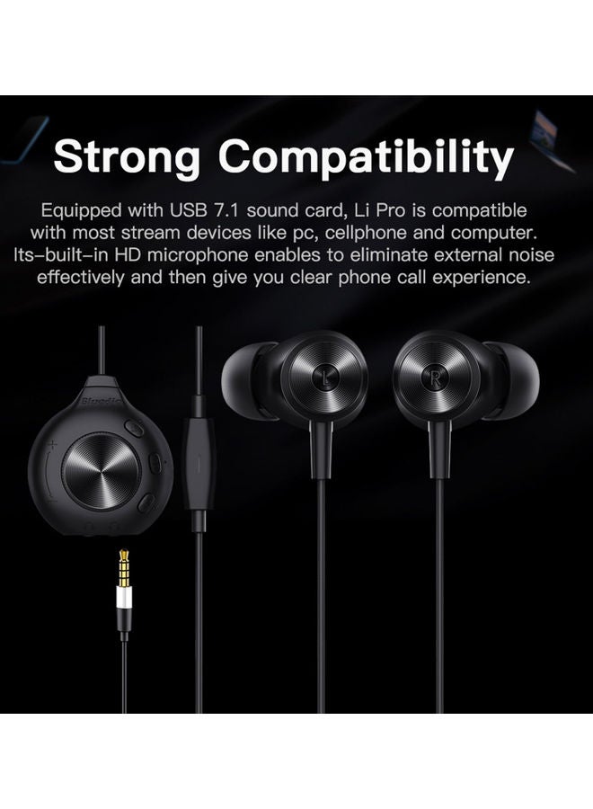 Bluedio - Wired In-Ear Earphone With Microphone Black - Image 1